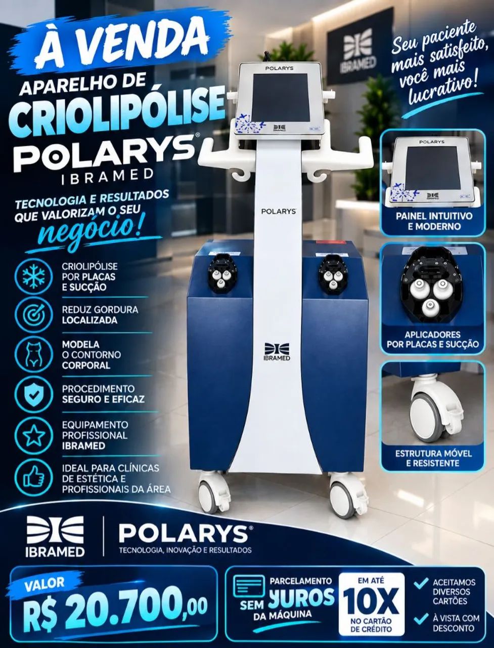 Vendo CRIOLIPÓLISE Polarys de placas e sucção 
