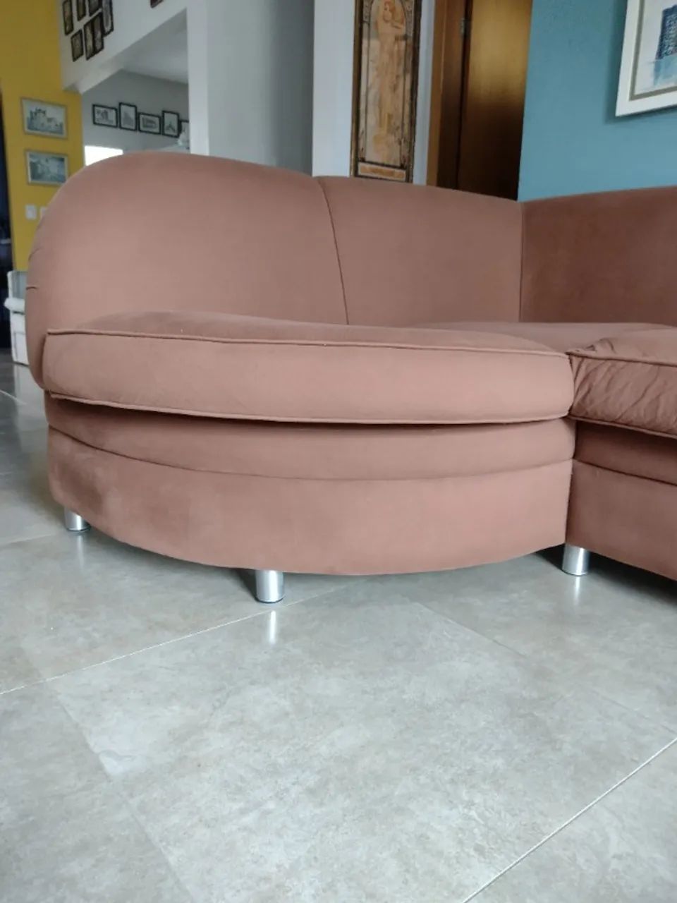 Sofá em L marrom  - Foto 4