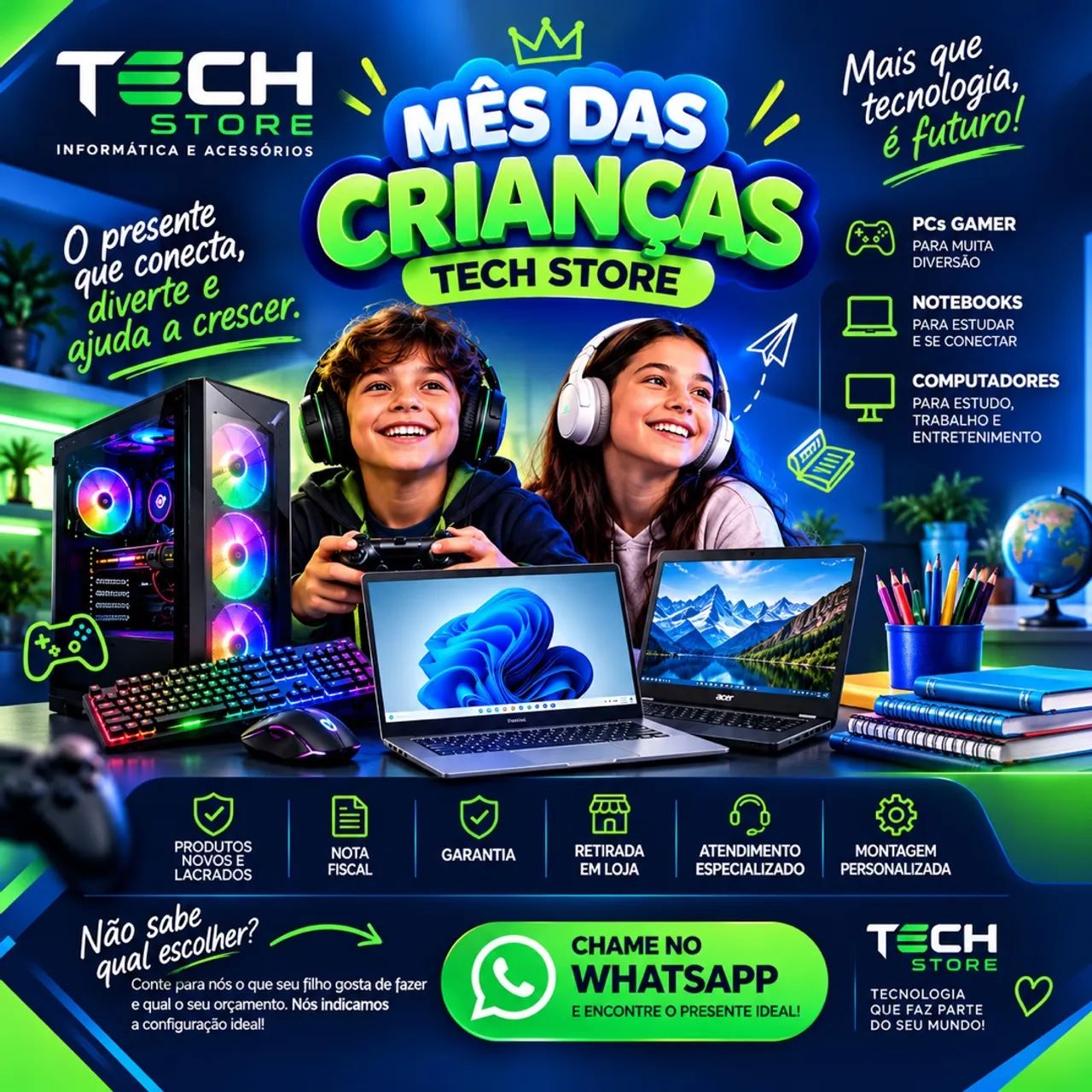 MÊS DAS CRIANÇAS TECH STORE INFORMÁTICA 
