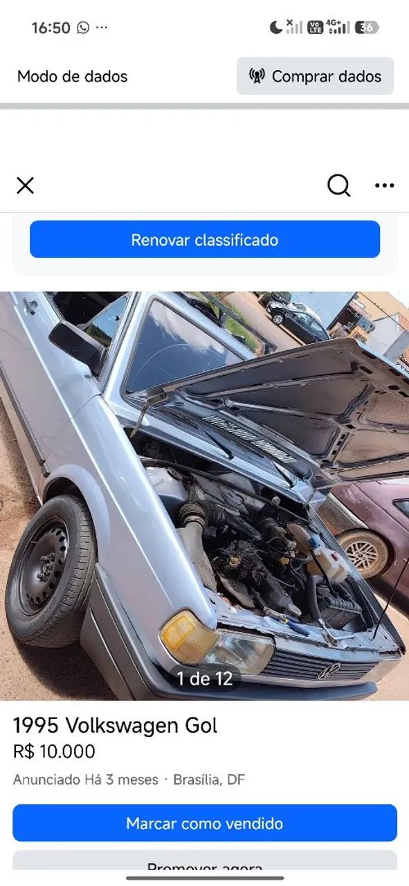 Volkswagen Gol Geração I 1000 2P 1994
