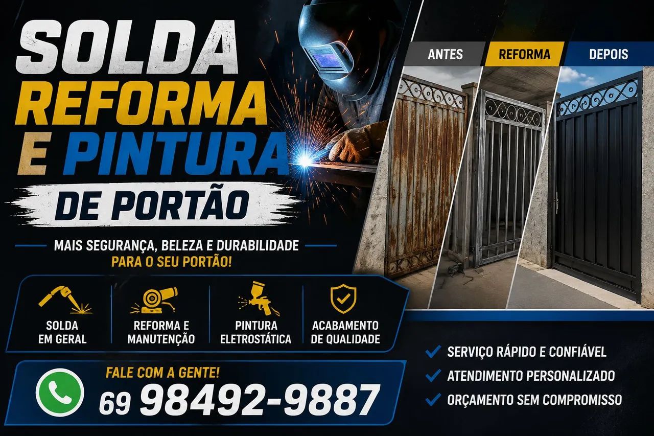 Reforma e pintura de portão 