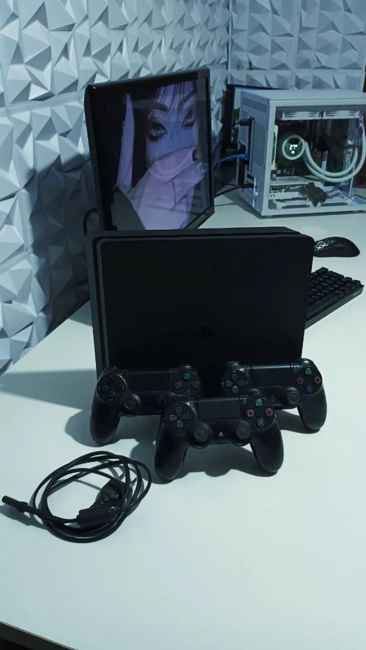 ? PS4 Slim 1TB + 2 Controles ? Revisado