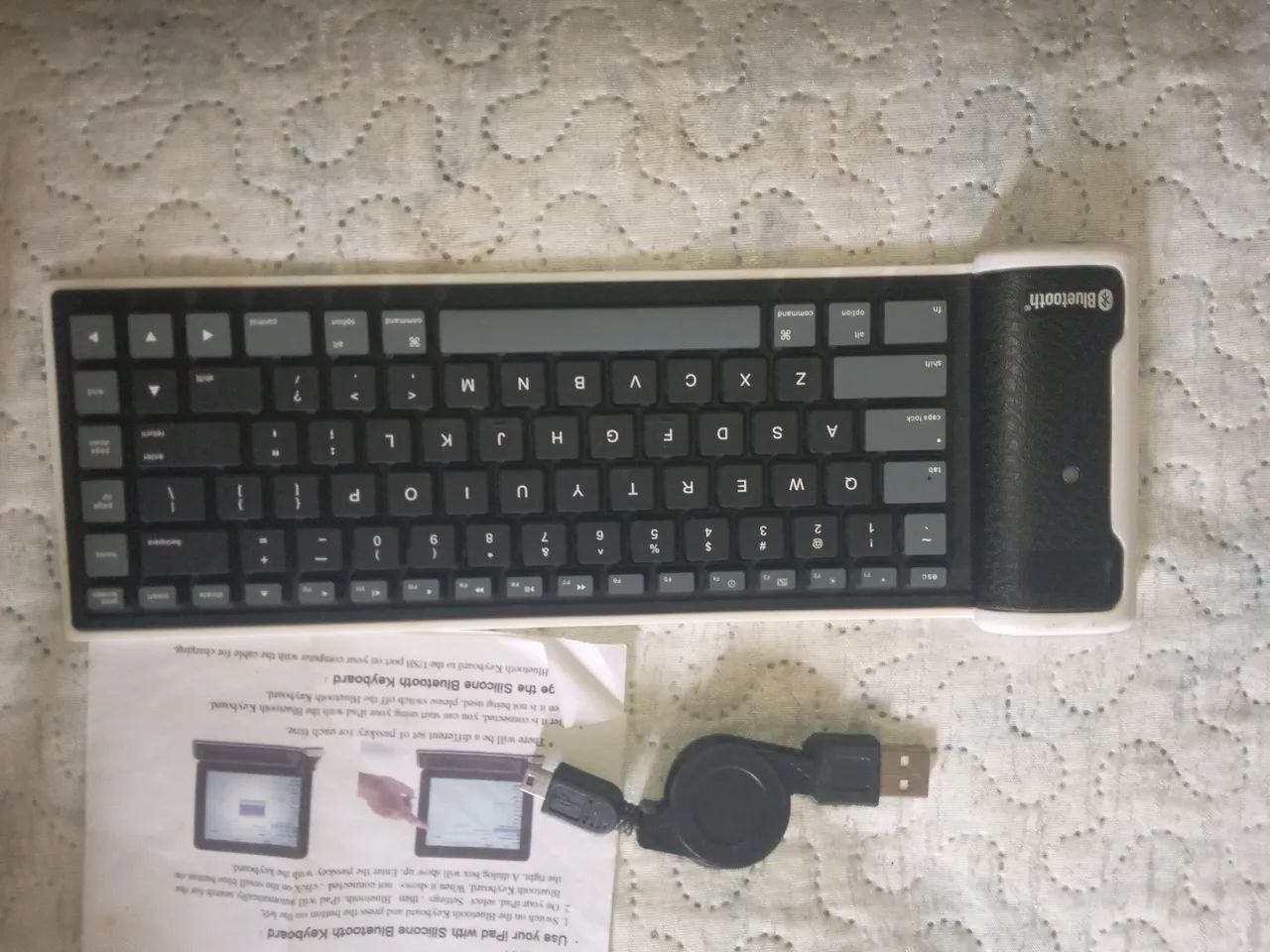 teclado Bluetooth portátil com layout QWERTY, LEIA O ANÚNCIO  - Foto 5