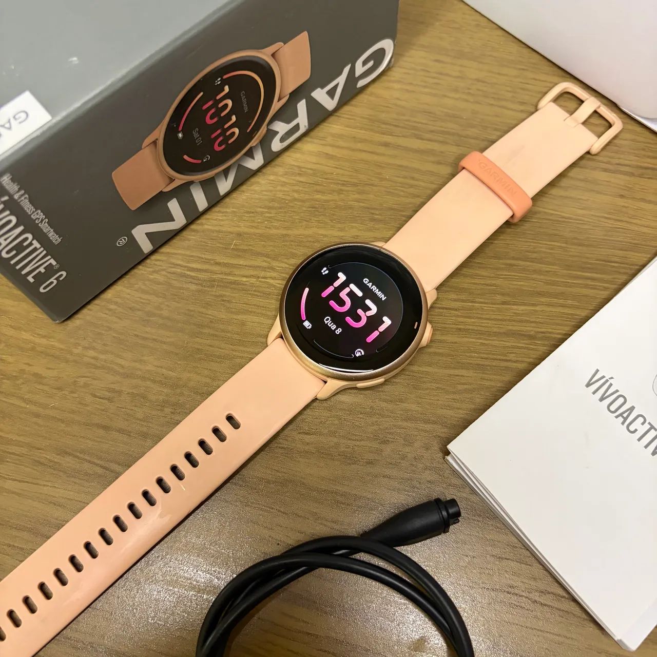 Relógio Garmin Vivoactive 6 Seminovo Completo Caixa