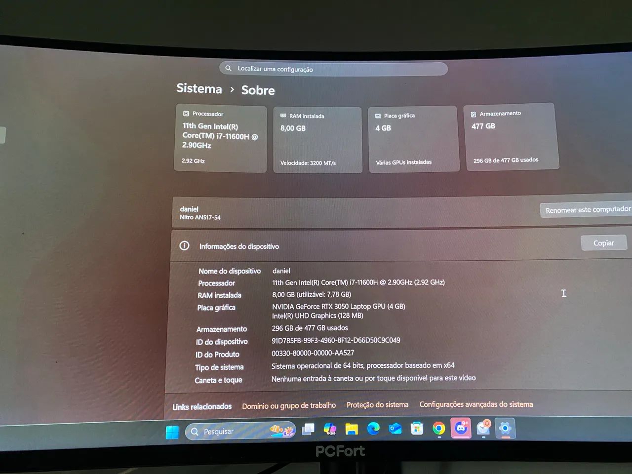 ACER NITRO 5, i7 12° DDR 4, RTX 3050 - Foto 3