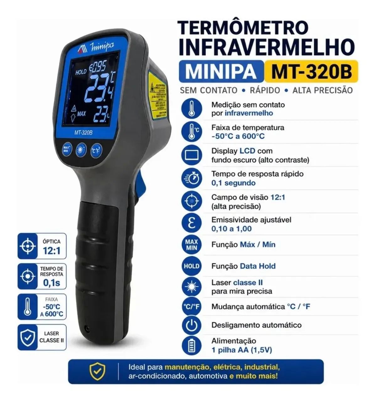 TERMOMETRO INFRARED MINIPA 
