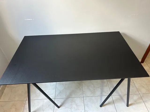 Mesa de escritorio vidro com cavaletes - Foto 3