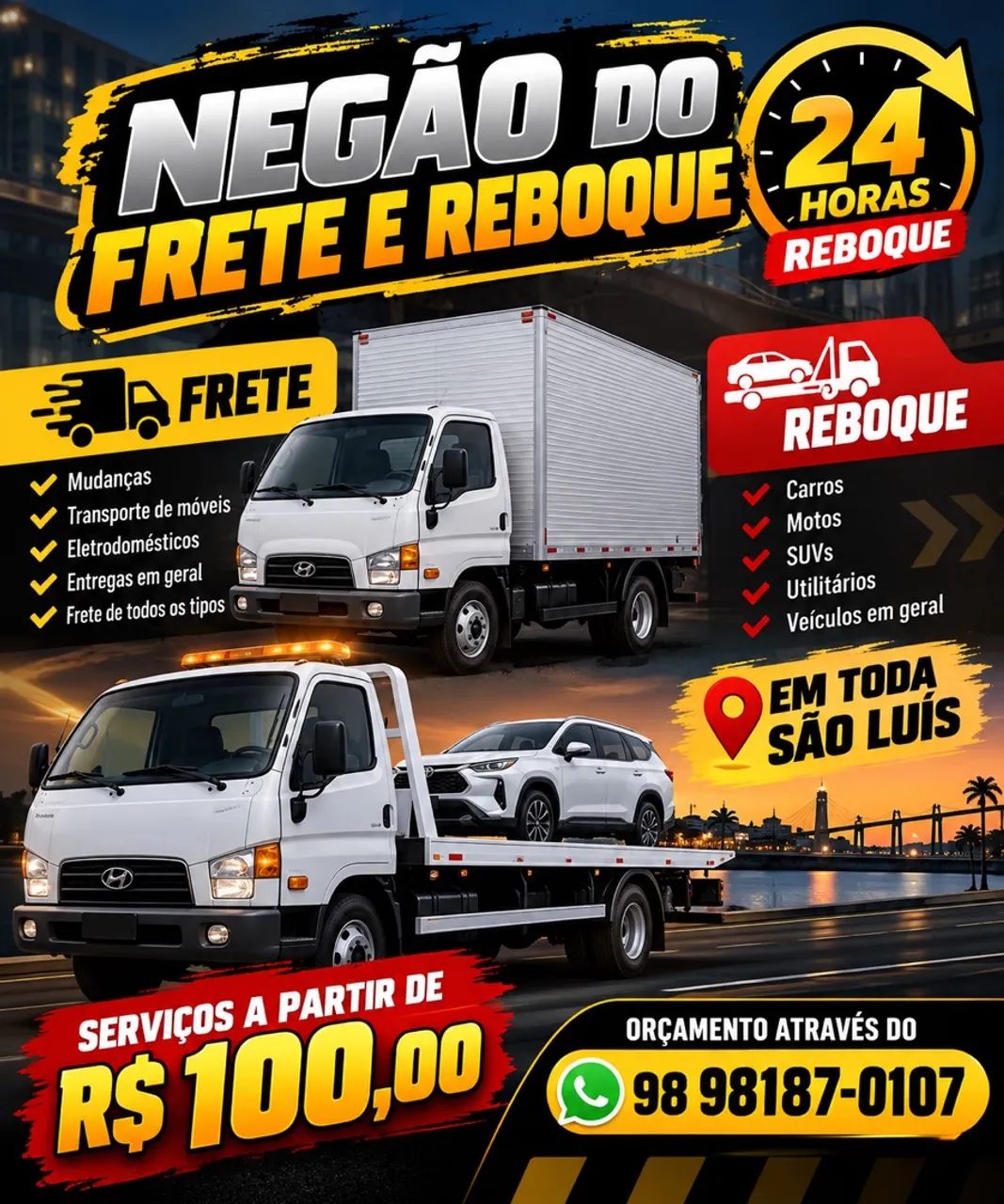 REBOQUE E FRETE EM SÃO LUÍS 