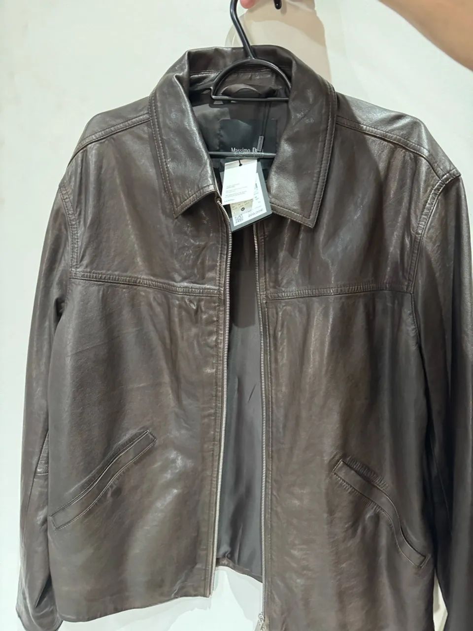 Jaqueta de couro original Massimo Dutti - Foto 4