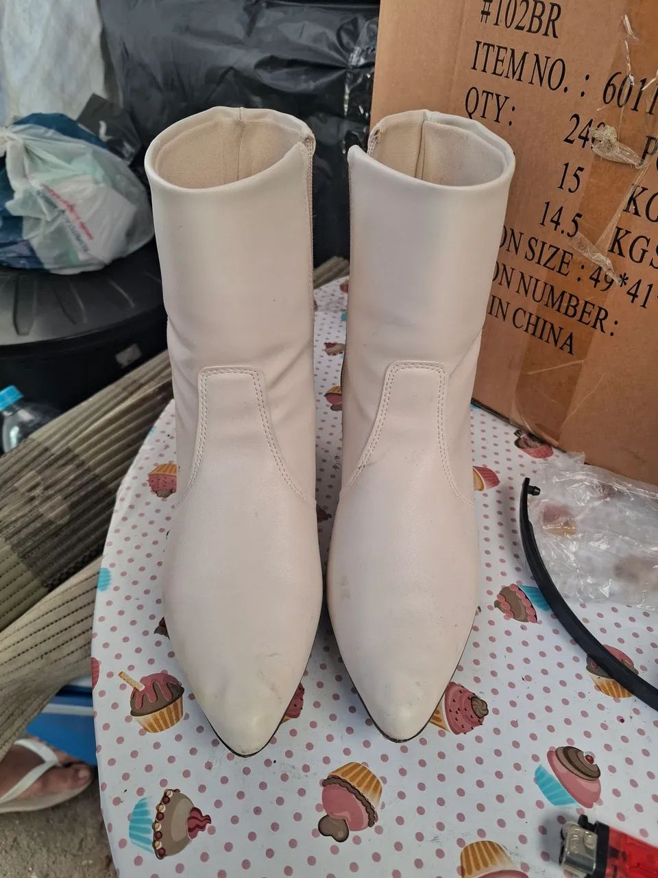 Bota Feminina Bege