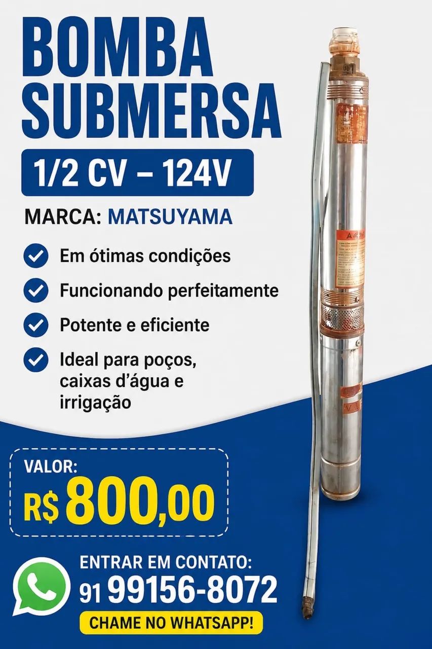 Bomba submersa 1/2 CV
