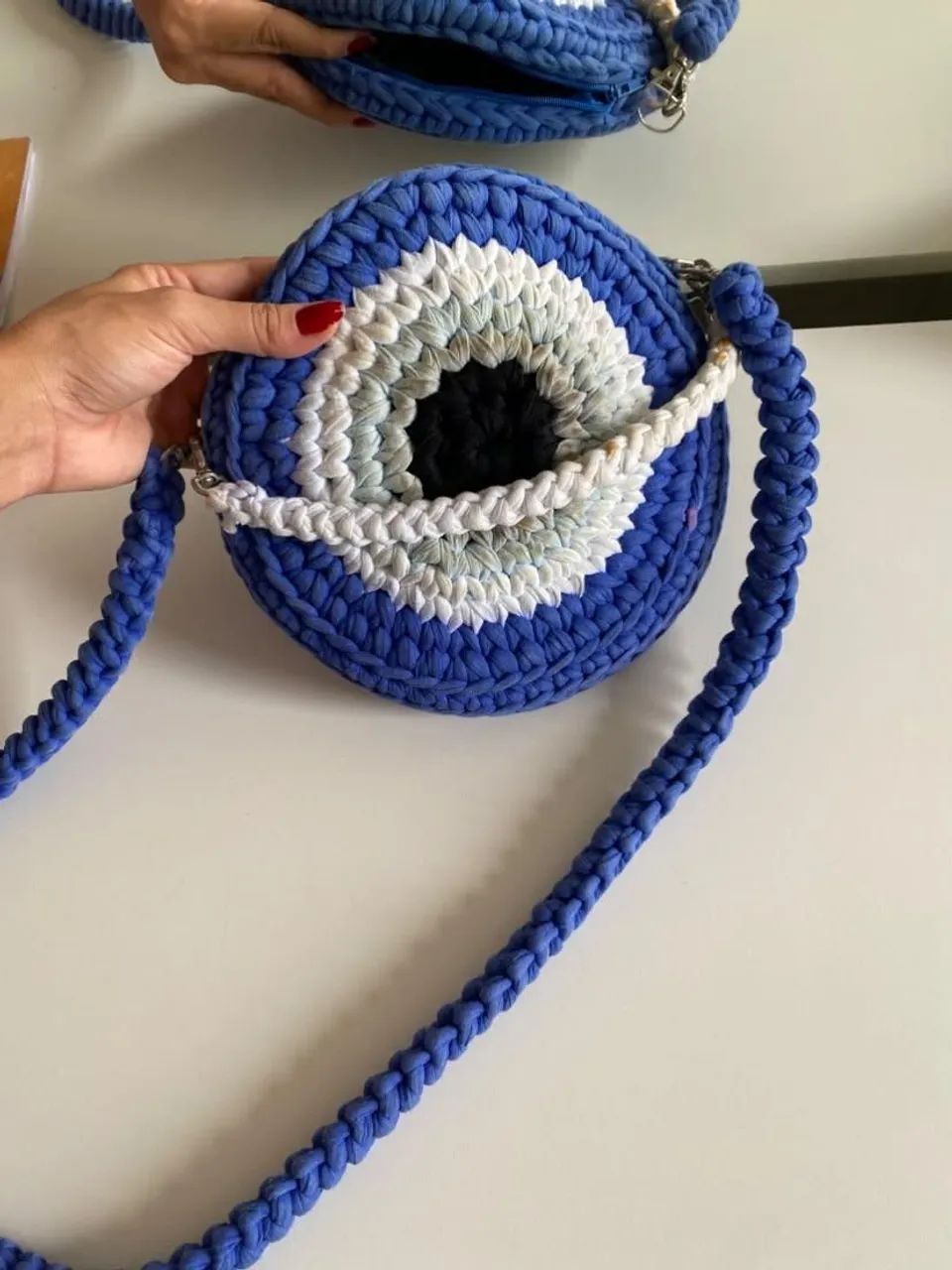 Bolsa Olho Grego crochê  - Foto 3