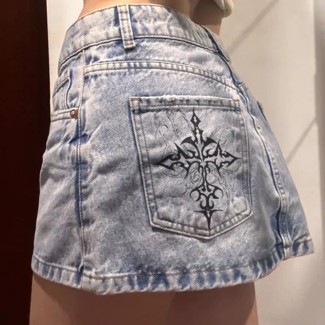 Mini saia jeans - Foto 4