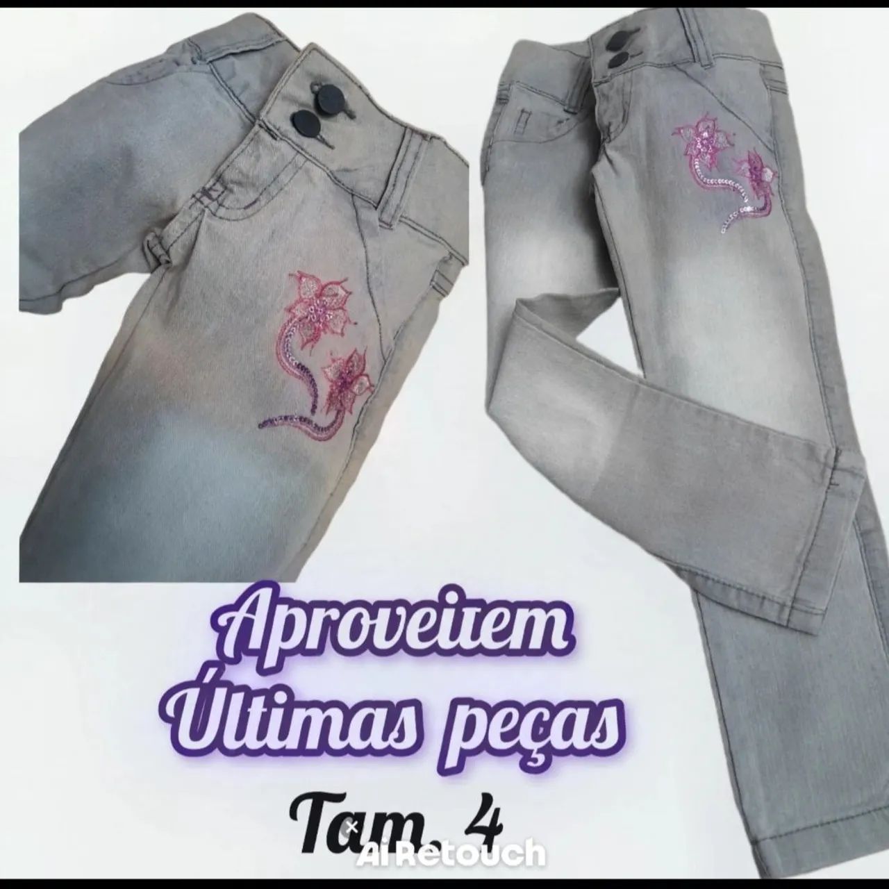 Calça jeans menina 