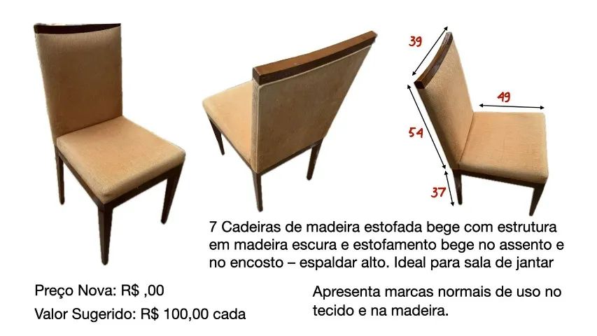 cadeiras de mesa de jantar 