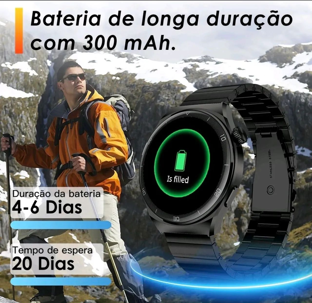 Aurafit Smartwatch AM05 Prata - Foto 4