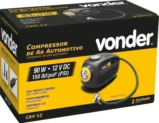 Compressor de ar automotivo, CAV 12, 12 V, VONDER