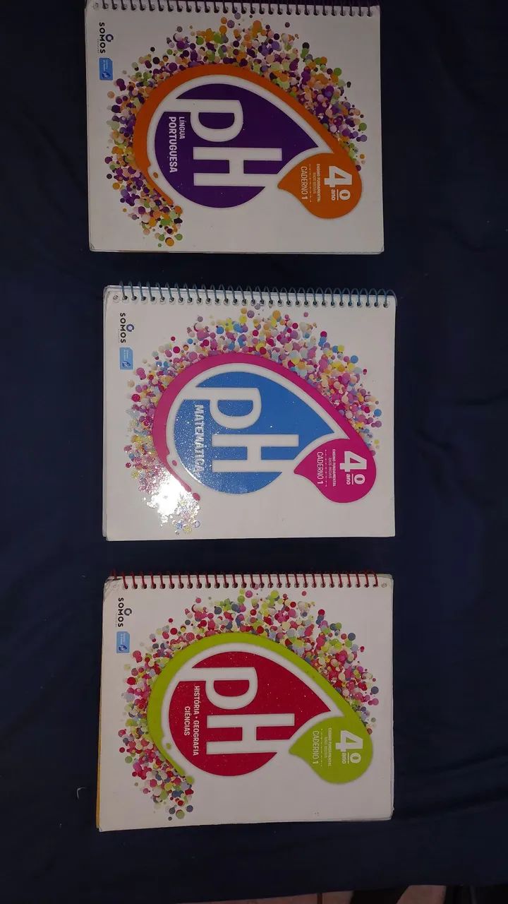 Livros da Coleção Somos, 4° ano, Sistema PH, 4 volumes (12 livros) + 2 cadernos de inglês - Foto 2