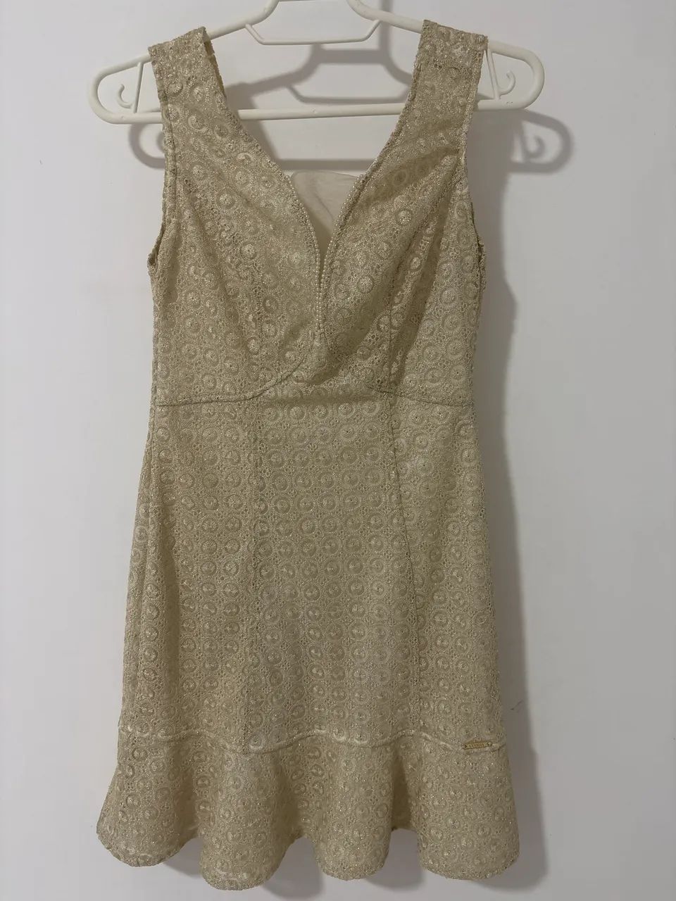 Vestido Dourado Colmeia - Foto 2