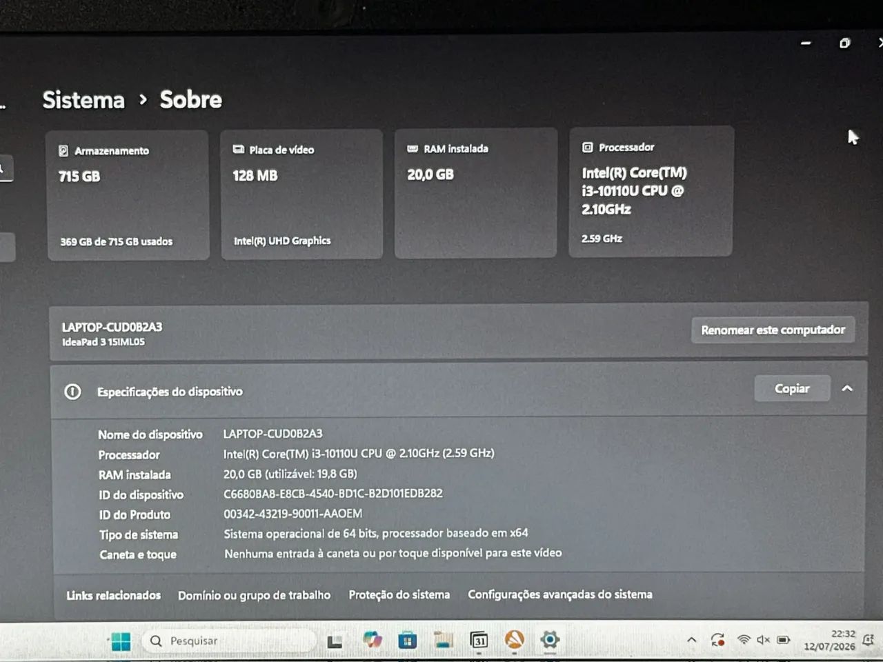 Notebook Lenovo IdeaPad 3i  - Foto 5