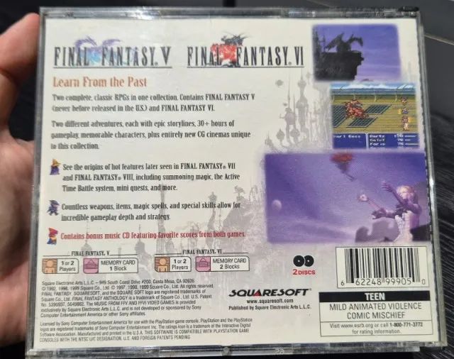 Final Fantasy Anthology PS1 - Original Americano Black Label