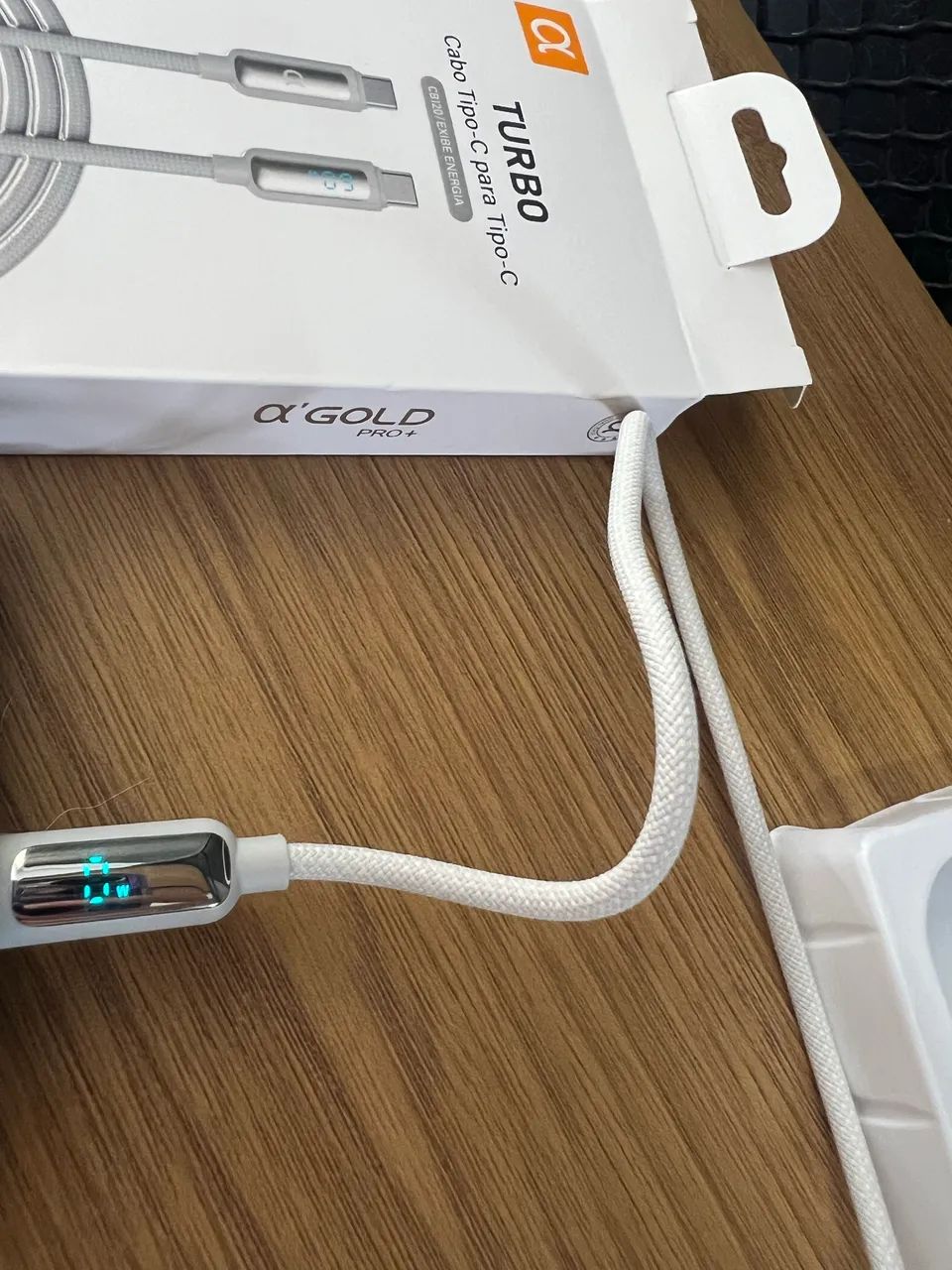 Cabo USB-C Tipo C 60W Trançado 1M Premium De Nylon Compatível com iPhone  - Foto 3
