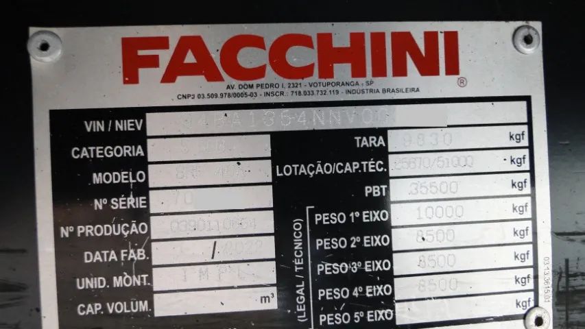 CARRETA 4 EIXO FACCHINI 2022 BRANCA - Foto 5