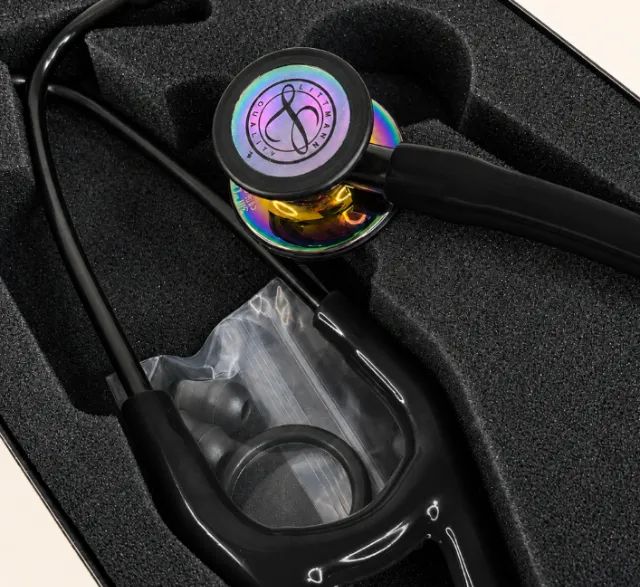 Estetoscópio 3M Littmann Cardiology IV 6240 Preto Rainbow NOVO - Nunca usado