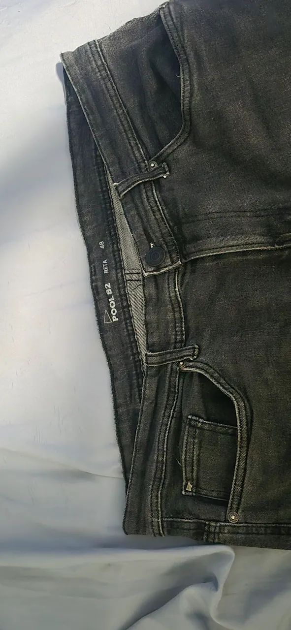 Calça Jeans Reta Escura Nº 48 - Foto 2