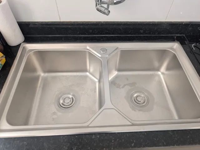 Cuba Inox Gourmet Cozinha Dupla Luxo Aço 304 Com Válvula Acetinada - Foto 3