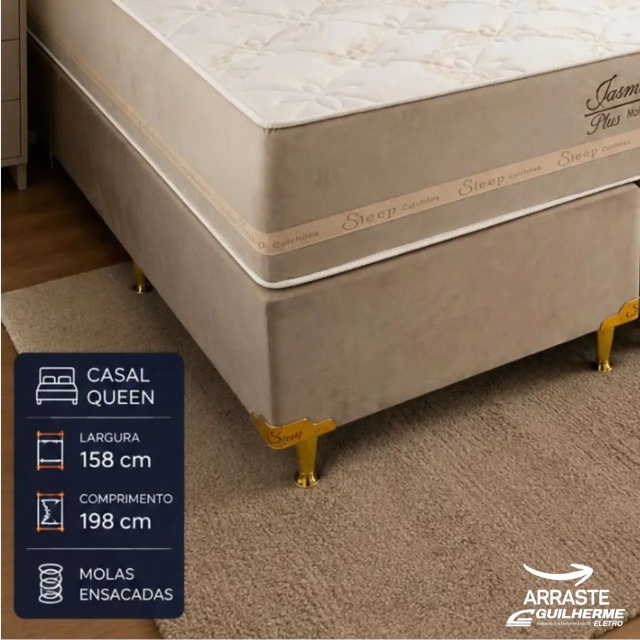 Conjunto Box Casal Queen - Jasmim Premium - Foto 2