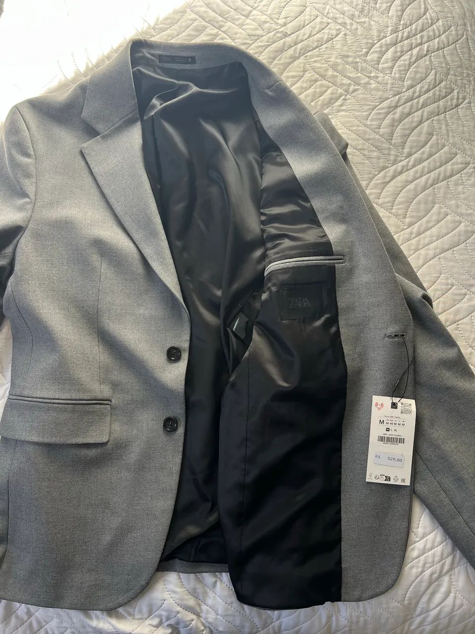Blazer Zara cinza tamanho M  - Foto 4