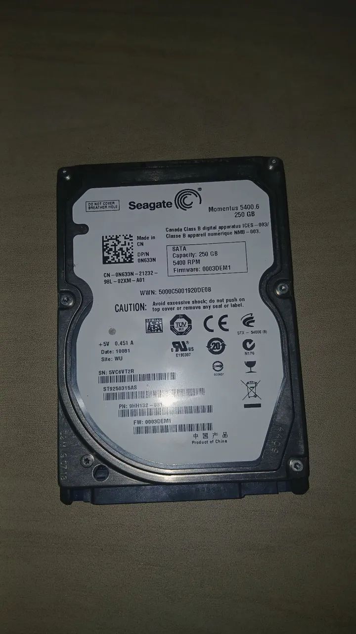 Hd de 250gb