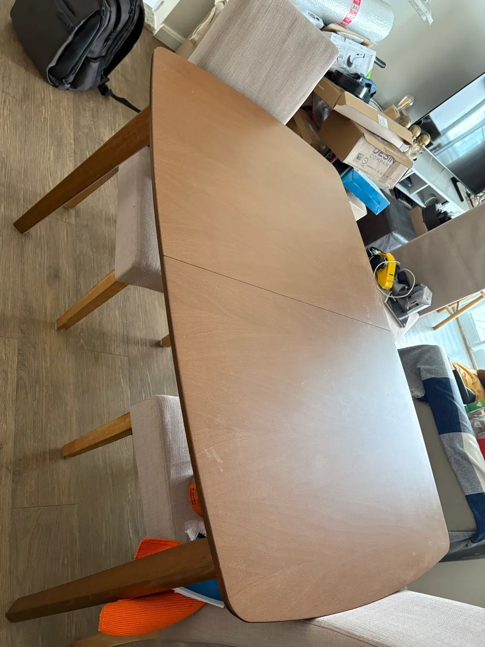 Mesa de Jantar + 4 Cadeiras Estofadas - Ótimo Estado - Foto 4