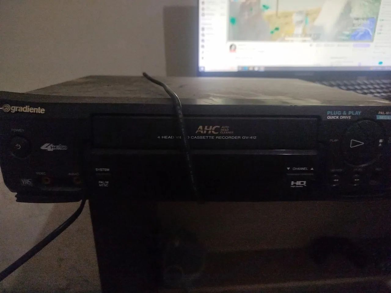 Videocassete Gradiente GV-412 4 Cabeças VHS Antigo