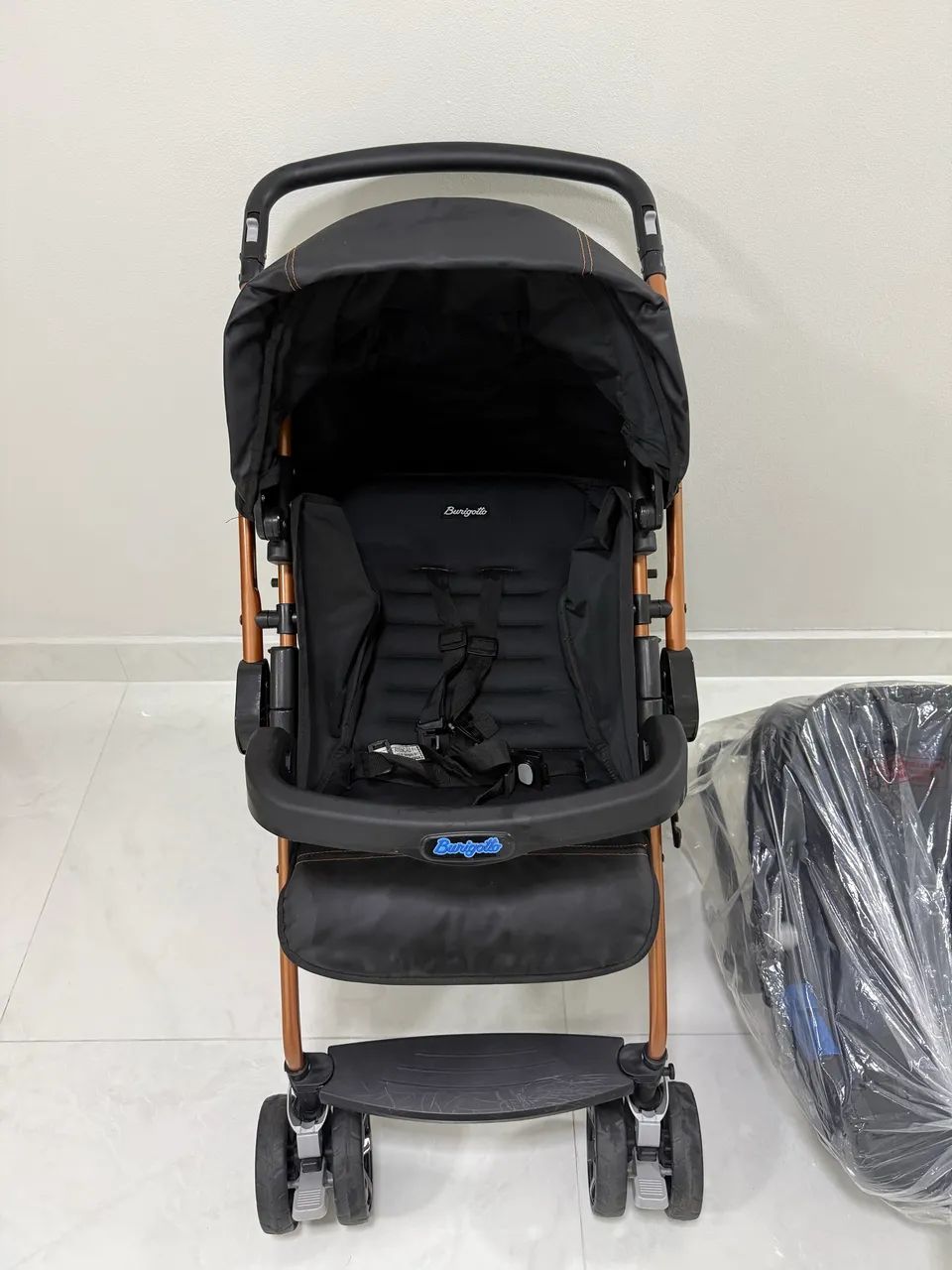 Carrinho de Bebê Burigotto Rio K + Bebê Conforto Touring X - Foto 5