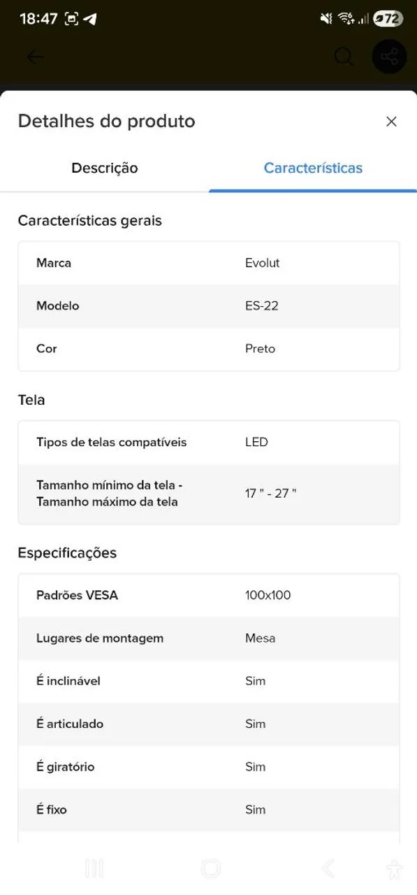 Suporte para 2 monitores Evolut - Foto 2
