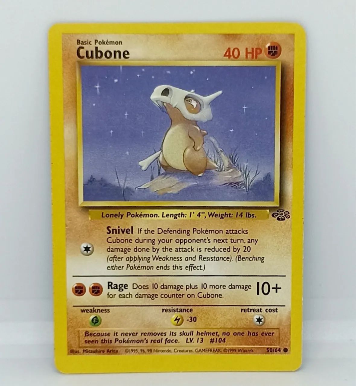[Original] Carta de Pokémon Cubone 1995 -Raridade!!