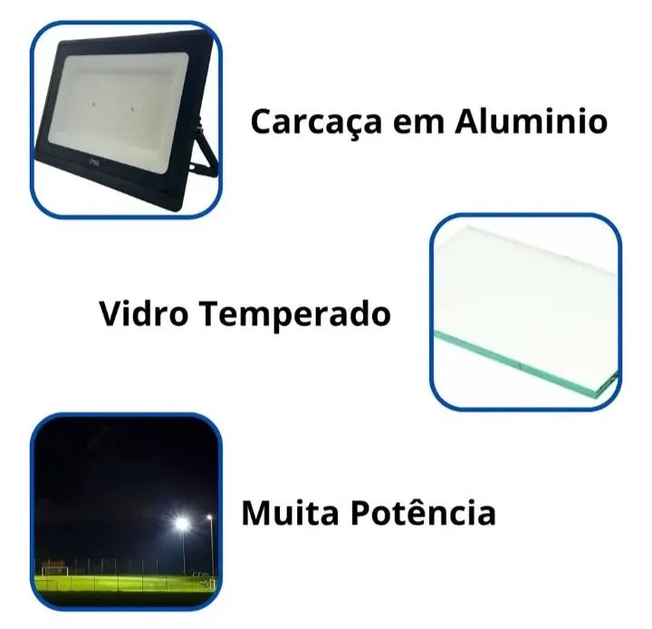 Refletor de Led 1000W Branco Frio - Foto 2