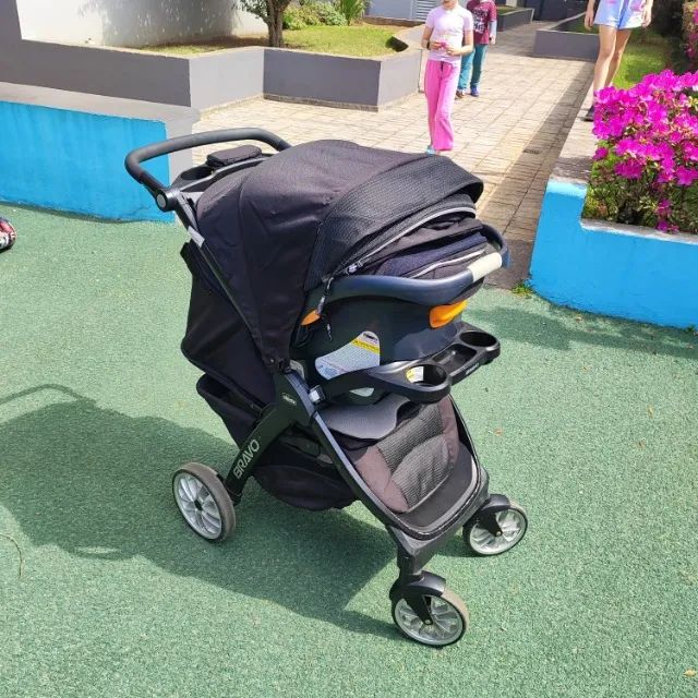 Kit Bebê Completo ? Carrinho + Bebê Conforto + Cadeirão - Foto 3