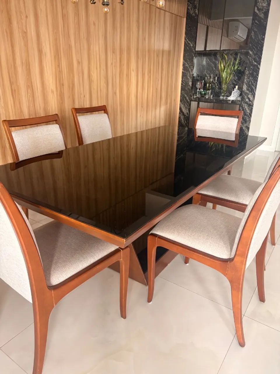 Mesa de jantar retangular 2,00x1,00