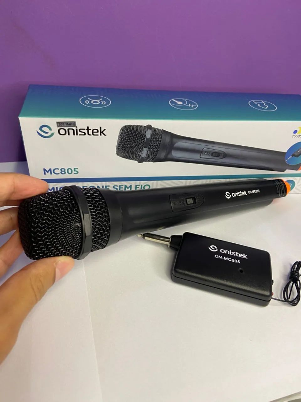 Microfone sem Fio com Receptor Onistek MC805 an3
