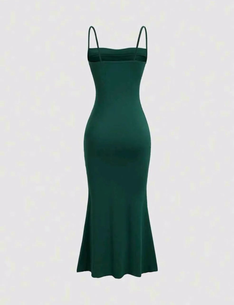 Vestido Longo Mulheres Outfit com Bainha Plissada em Formato de Cauda de Peixe - Foto 2