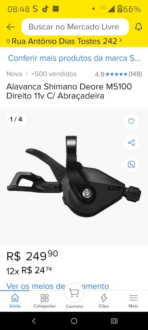 Kit 1 coroa (single) para bike - Foto 4