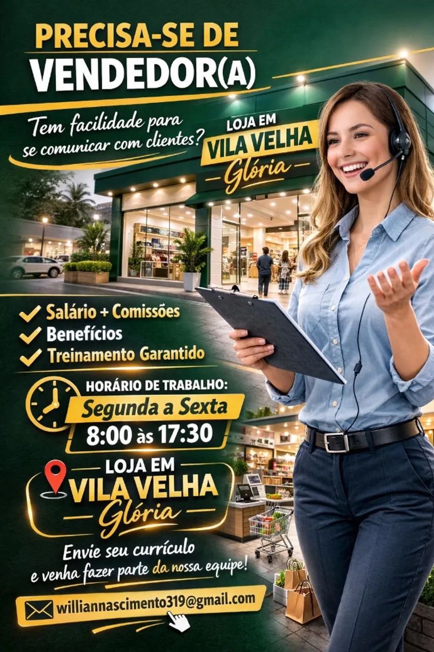 Contrata-se vendedor(a)