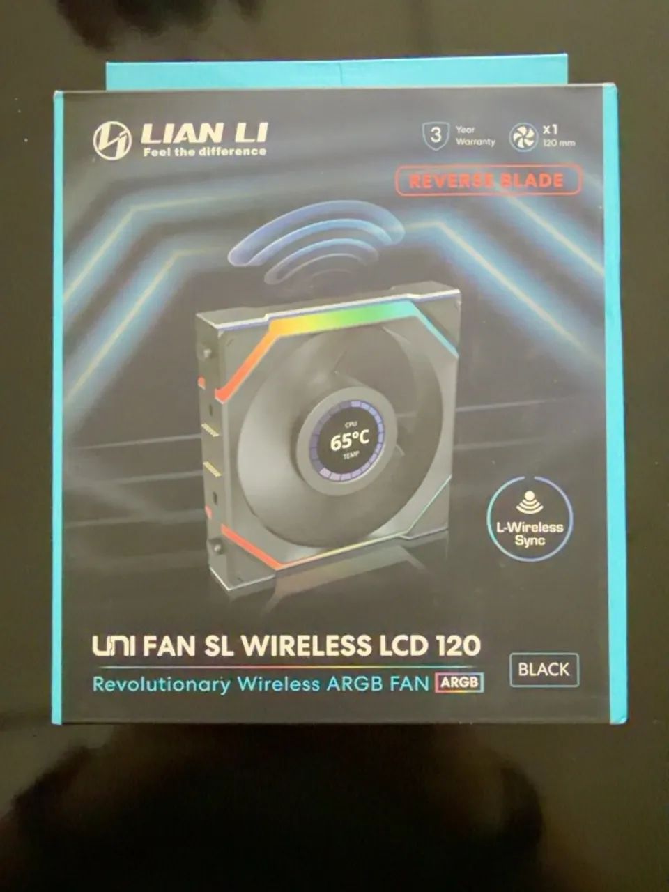 Kit 7 Fans Lian Li SL Wireless LCD 120mm - 6 Reverse + 1 Normal + Controladora - Foto 3