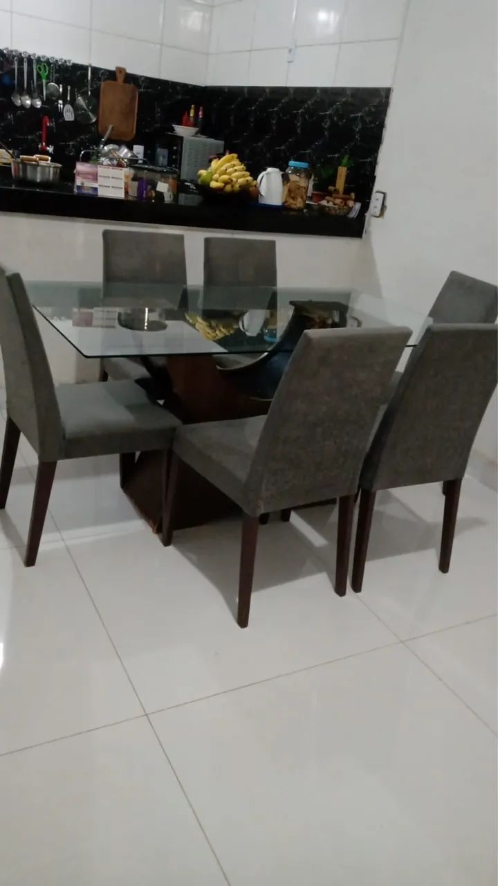 Mesa de vidro com 6 poltronas  - Foto 2