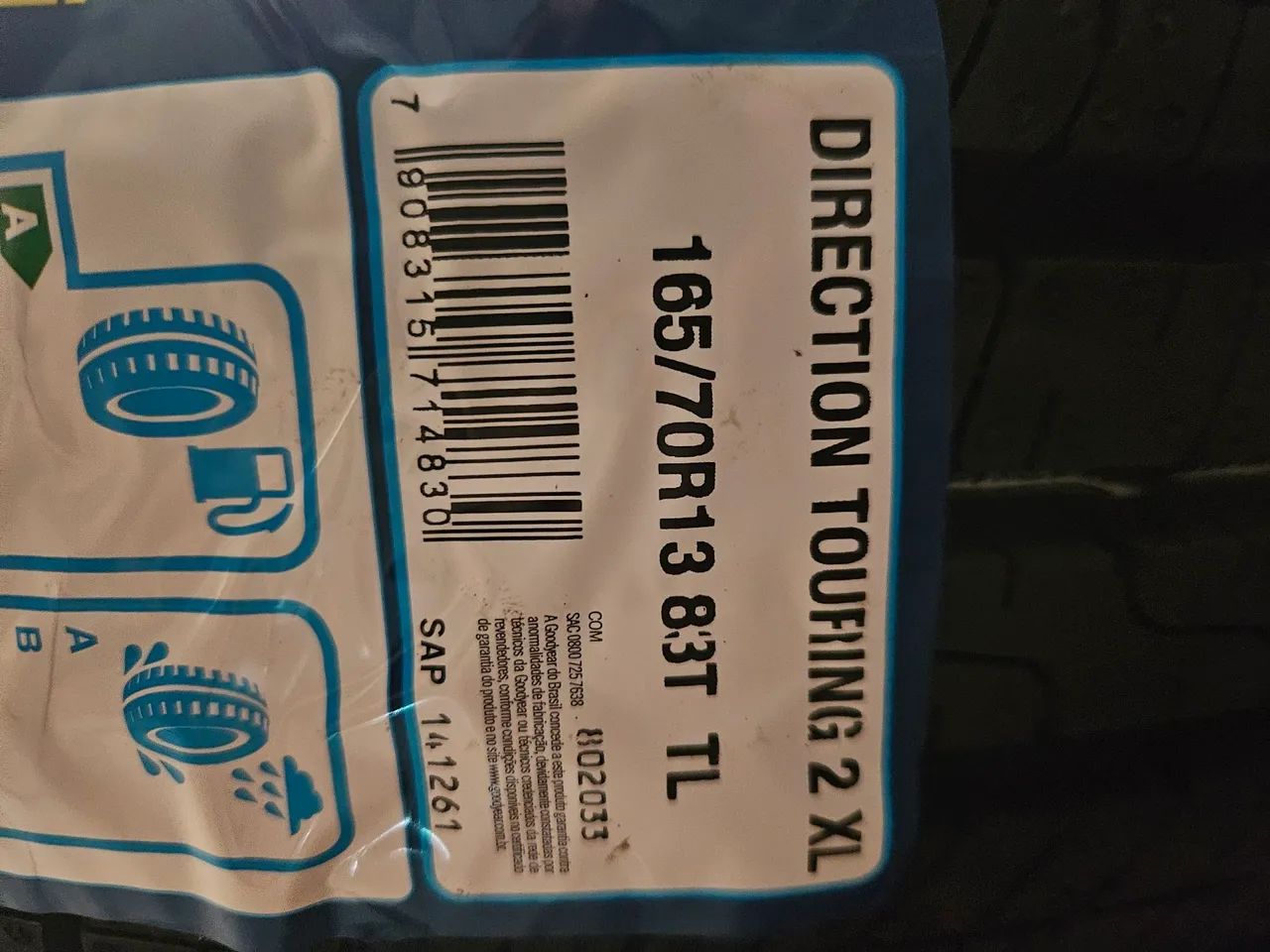 Pneu aro 13 Goodyear 165/70 novos - Foto 4