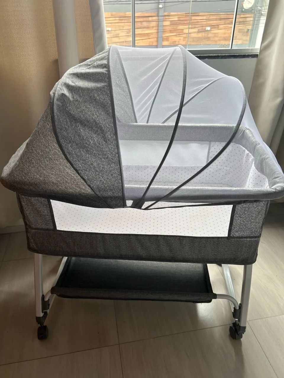 VENDO BERÇO CO-BED CINZA 