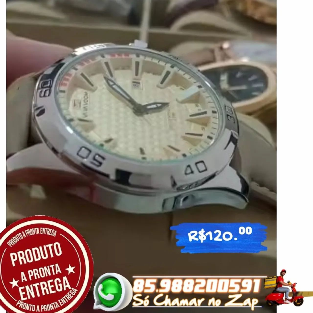 Relógio Quartzo Dourado NAVIFORCE combina design moderno  - Foto 3